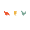 Chicken heartbeat chicken retro