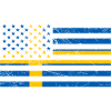 États-Unis Suède Drapeau