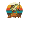 Wanderfrosch retro Wandern