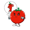 Lustige Fitness Tomate Chili Abnehmen