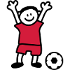 Fußballkind - Junge spielt Fußball
