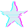 Star with glitch effect