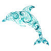 Blue Ocean Dolphin Pattern