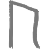 viking symbol rune uruz gray