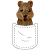 Quokka Känguru süß Brusttasche