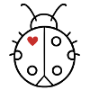 Ladybug with heart