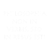 Philosophia non in verbis sed in rebus est