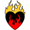Heart in flames