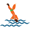 Fuchs Schwimmer