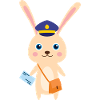 Hase der Postbeamte