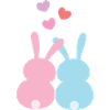 Lapins couple dans l’amour