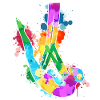 Aerial Yoga Bunte Kunst