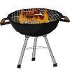 Grill with steak grilling