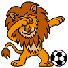 Funny Holland EM Dab løve Orange fodbold