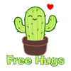 Free hugs cactus
