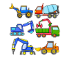 Construction site vehicles