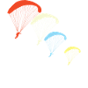 Synchrones Gleitschirmfliegen