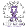 Cancer awareness lavender ribbon