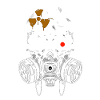 Irradiated skull