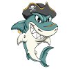 Regalo pirata tiburón pez pirata meme caribe