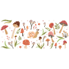 Autumn Snail & Mushrooms (Landscape)