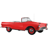 Cabriolet rouge vintage