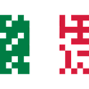 italia flag pixel