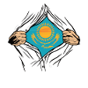 Kasachstan Flagge für Kasache