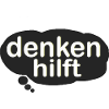 Denken hilft (weiße Schrift)