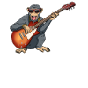 Monkey Playing Guitar Affe Geschenk