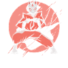 Anime Kitsune Manga Kawaii Samouraï Cadeau