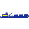 Boot Frachtschiff Schiff zweifarbig