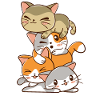 kawaii cat pile shirt