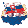 Slovakia Castle with flag Slovakia