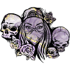 Mme Bandana Totenköpfe Roses