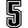 5 - Número 5 - Camiseta número dos tonos cambio de color