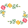 Flowers wreath frame