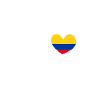 Cœur Colombie Patrie Drapeau colombien