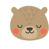 Dolce piccolo orso dorme regalo