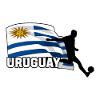 Uruguayan Flag with Football Player