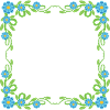 Flowers wreath frame