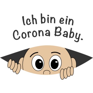 Corona Baby Babybauch Gesicht Spruch schwanger