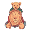 FATHER AND SON LION