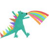 Tyrannosaurus Rex Dinosaure arc-en-ciel