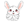 Ein Hase mit Herzaugen