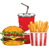 Burger, soda, fries!