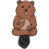 Sweet Beaver Shows Middle Finger Funny Gift