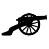 American Civil War Cannon Silhouette