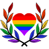 Laurel Wreath Gay Pride Hart Regenboogvlag LGBT