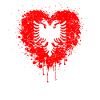 Albanian eagle flag heart